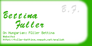 bettina fuller business card