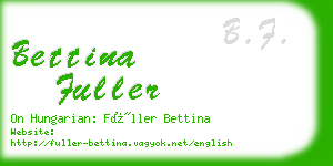 bettina fuller business card